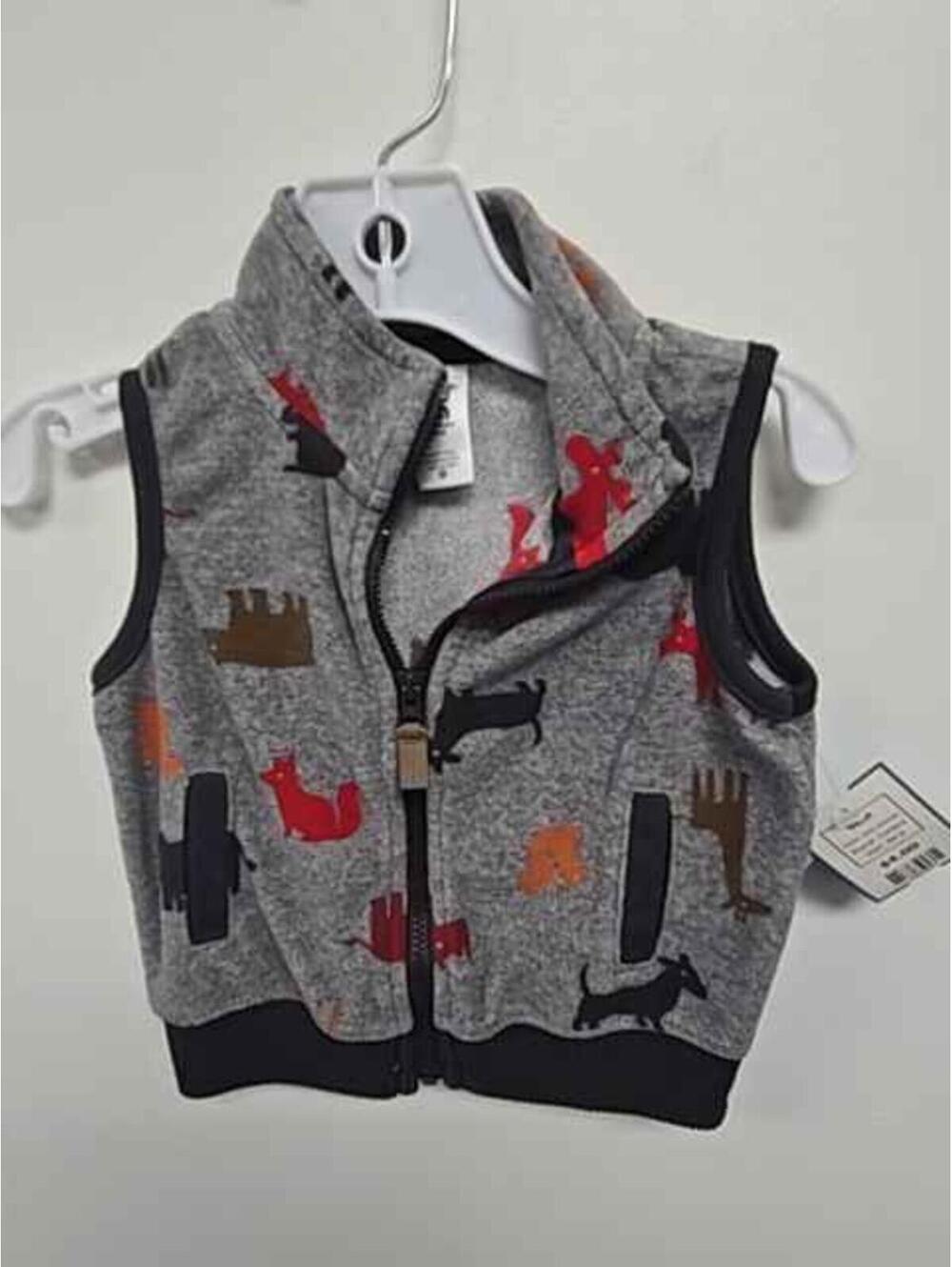 Grey Animal Carters Vest, 9M B